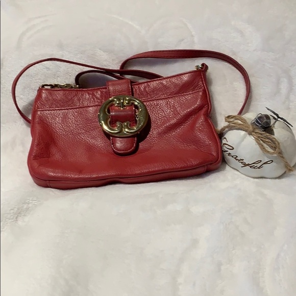 Authentic Emma Fox Red Leather Crossbody - Picture 1 of 8